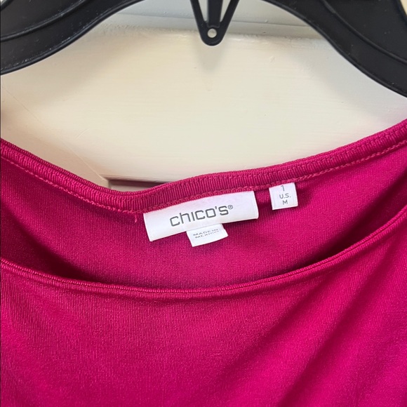 Chico's Fuchsia Short Sleeve Top - Picture 3 of 4